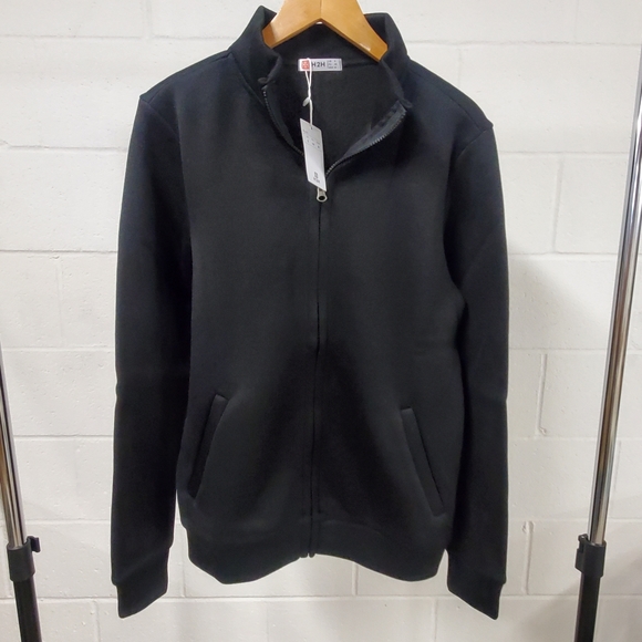 H2H Other - Men's Full Zip Up Jacket Size Small Black